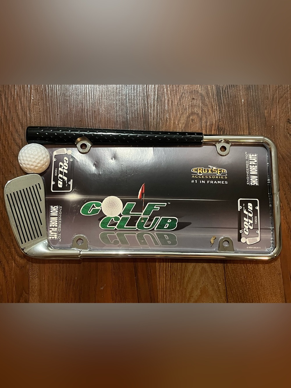 3D Golf Club License Plate Frame